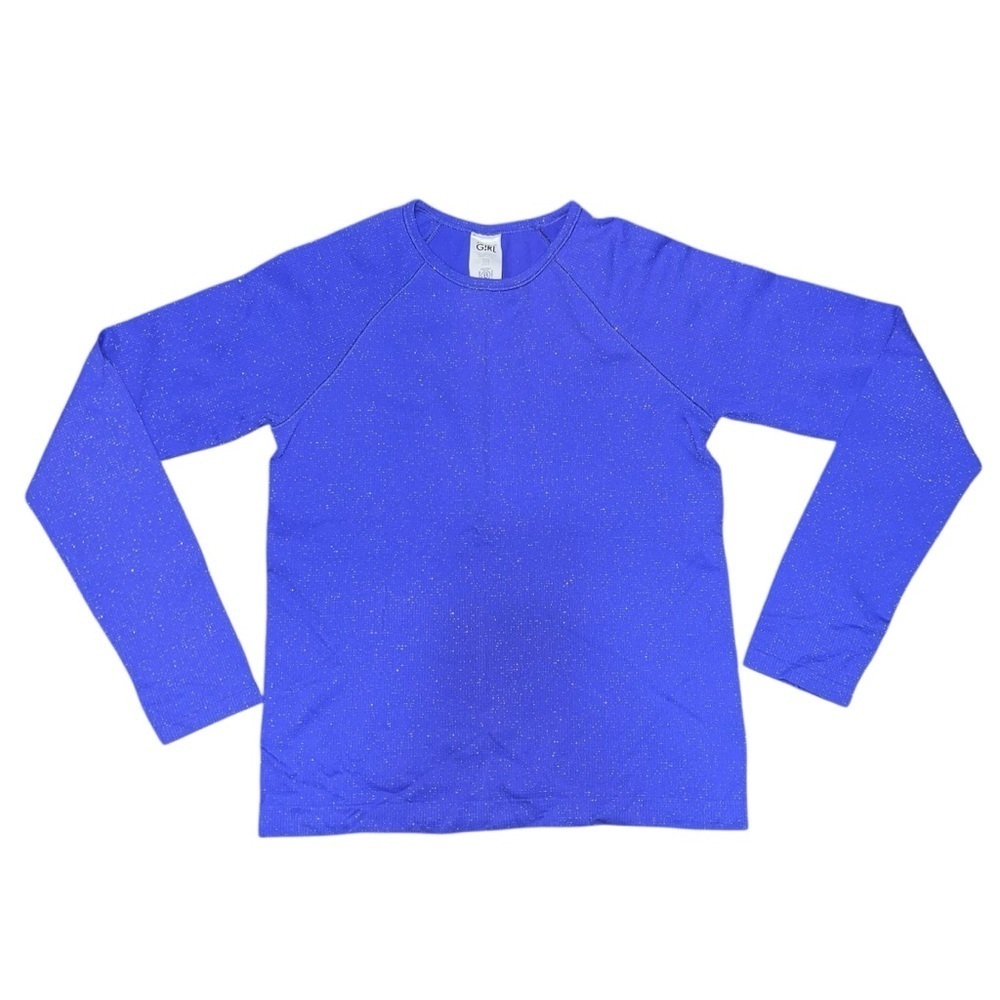 NWOT Athleta Girl Power Up Sport Length Shimmer Top Amphitrite Blue XXL / 16